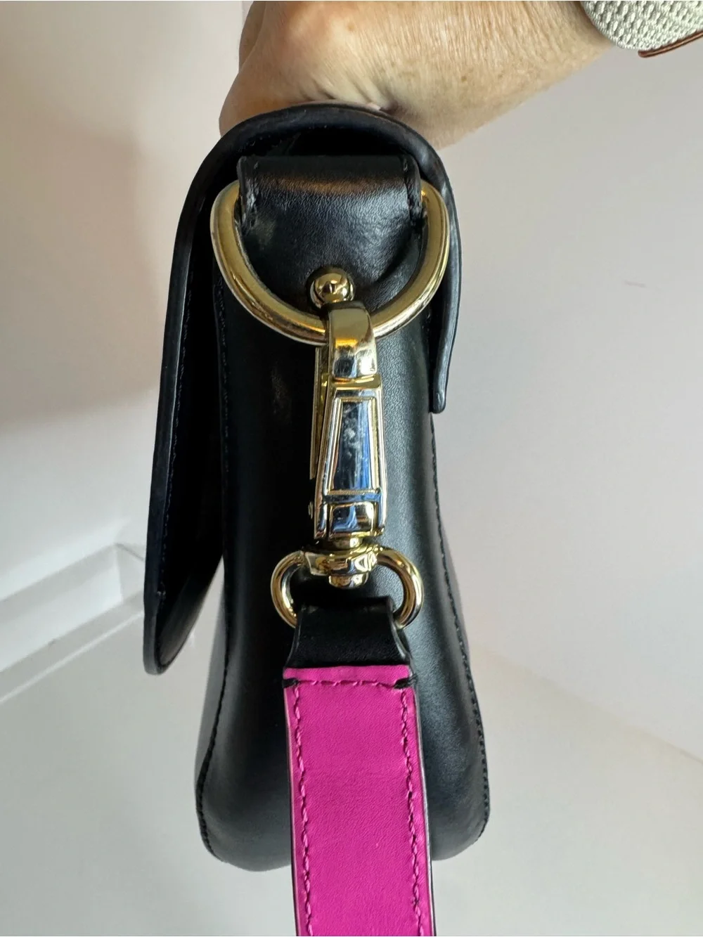 #341 Kate Spade Doreen Bond Street Leather Logo Flap Closure Crossbody Bag